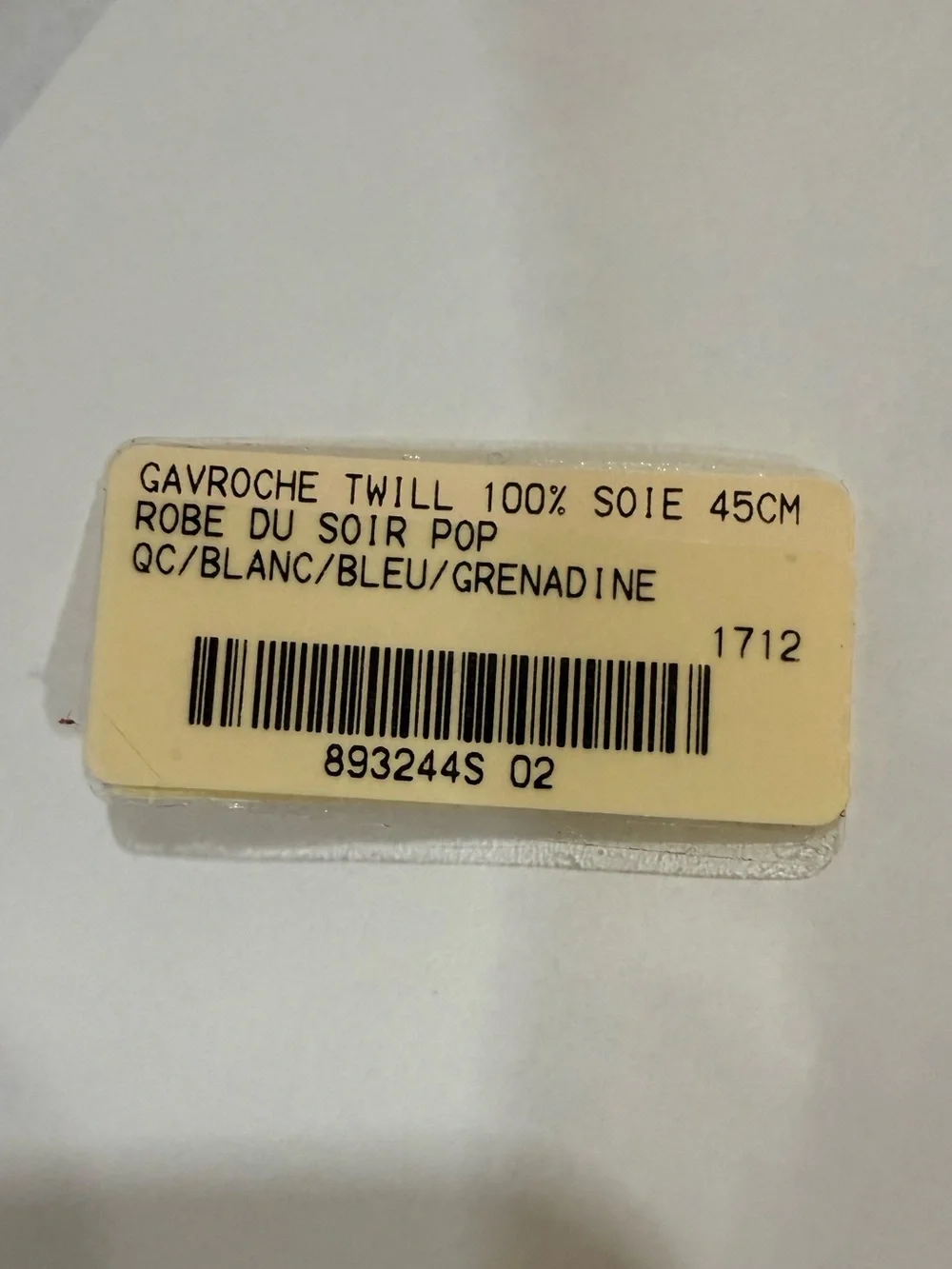 Hermès GAVROCHE TWILL 100% Silk 45CM ROBE DU SOIR POP QC/BLANC/BLEU/GRENADINE - Picture 9 of 11